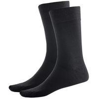 BAMBOO SOCKS Crew Natural Eco Healthy Enviro Unisex Work Anti-Bacterial Business - Black - 6-11