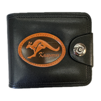 Souvenir Wallet Australia Classic Australian Kangaroo in Black