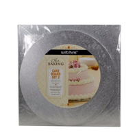 Set of 2 WILTSHIRE Cake Board Art of Baking Wooden Approved Food Grade Reusable
