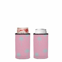 Palm Trees Aqua Pink Stubby Cooler 2-Pack - Standard
