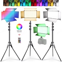 HridZ U800+ RGB LED Video Light – Dimmable Bi-Color, Adjustable RGB, Remote-Controlled Studio Light for Photography, YouTube, Vlogging, and Video Reco