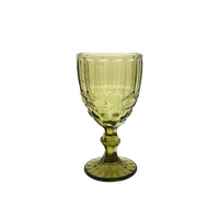 Faubourg Embossed Wine Glass - 310ml Green