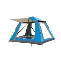 Silver glue Waterproof Camping tent with Awning - Small size (210x210x140cm), stylish and practical for outdoor use  (Blue)