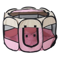 Portable Pet Playpen with Oxford Cloth, Foldable Octagon Dog &amp; Cat Tent, Indoor &amp; Outdoor Use  size 114*114*58cm
