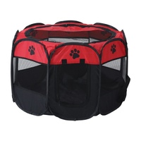 Portable Pet Playpen with Oxford Cloth, Foldable Octagon Dog &amp; Cat Tent, Indoor &amp; Outdoor Use  size 91*91*58cm