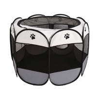 Portable Pet Playpen with Oxford Cloth, Foldable Octagon Dog &amp; Cat Tent, Indoor &amp; Outdoor Use  size 74*74*43cm