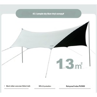 400*300 cm  2-3 Person Octagonal Camping Tent Tarp - Waterproof, UV Protection, Sunshade Canopy Shelter for Camping, Hiking, Picnic