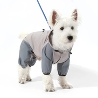 Waterproof Dog Raincoat with Hidden Leash Hole - Windproof and Comfortable for Outdoor Walks, Size:XL (Back Length 35cm/13.77in, Bra 49cm/19.29in) Gre