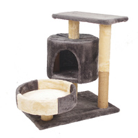 A Cat&#39;s Dream Paradise: Natural Solid Wood Cat Climbing Frame 50*33*53CM