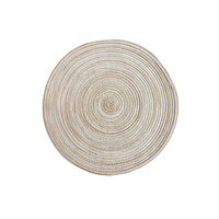 Round Woven Placemats -Colorful Braided Table Mats for Dining &amp; Home Decor 30cm 10pcs beige