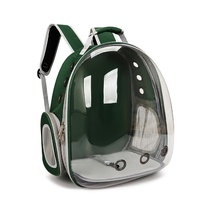 Green Pet Carrier Backpack with Transparent Window 33*18*42cm