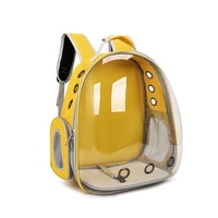 Yellow Pet Carrier Backpack with Transparent Window 33*18*42cm