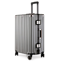 Aluminum Alloy Hard-Shell Suitcase with TSA Lock -20&quot; Spinner Luggage in Grey
