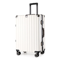 Aluminum Alloy Hard-Shell Suitcase with TSA Lock -20&quot; Spinner Luggage in White