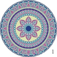 Set of 6 Mandala Ceramic Drink Coasters - Absorbent, Non-Slip Coasters for Coffee Table and Home Decor 10.4cm