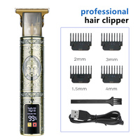 Professional Buddha head Design Hair Clipper - Cordless Hair Trimmer with Digital Display, Adjustable Guards, and USB Charging