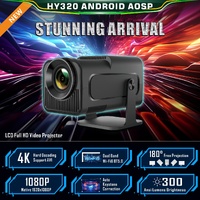 HY320 Android AOSP 4K Full HD Video Projector with Wi-Fi 6 &amp; Auto Keystone Correction