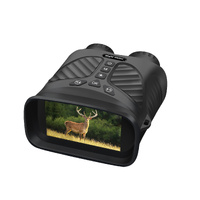 Black Digital Night Vision Binoculars - 3.0'' IPS Screen, 10X Optical Zoom, 2.5K Video Recording, Infrared for 300m Range