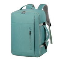 Green Expandable Backpack with USB Port - Multi-Functional Outdoor, Commuter &amp; Laptop Bag
