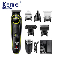 KM-696 5-in-1 Multifunctional Hair Clipper - Electric Hair Trimmer, Shaver &amp; Nose Hair Trimmer Set