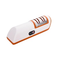 Orange Electric Knife Sharpener Stone - High-Speed Diamond Grinding Wheel, Efficient and Easy-to-Use Blade Sharpening Tool for Home and Professional U