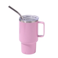 3oz Pink Sublimation Mini Car Cup - 304 Stainless Steel Straw Beer Cup, Portable Insulated Whiskey Shot Glass, Perfect for On-the-Go Drinking