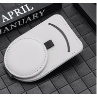 Grey Multifunctional Car Sun Visor Glasses Clip with Card Holder - Compact and Convenient