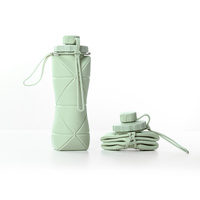 Green 600ml Silicone Folding Water Bottle – Eco-Friendly Collapsible Travel Bottle600ml Silicone Folding Water Bottle - Eco-Friendly Collapsible Trave