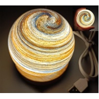 Morning Light LED Planet Night Light with Wooden Base, USB Rechargeable