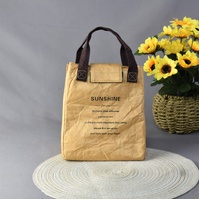 Beige Eco-Friendly Insulated Lunch Bag with Handle - Durable and Reusable
