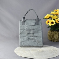 Grey Eco-Friendly Insulated Lunch Bag with Handle - Durable and Reusable