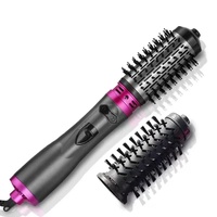 Gray purple Automatic Large Wave Curling Iron | 2-in-1 Volumizing Hot Air Brush &amp; Styling Comb