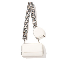 White 2-piece combination new mobile phone shoulder bag niche design one-shoulder messenger bag mobile phone bag multi-function wide shoulder strap mo