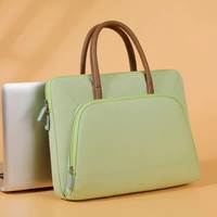 Green Simple &amp; Stylish Laptop Bag - Elegant Notebook Carrier for Students, Professionals, and Gift Purposes