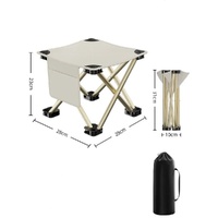 23*28cm White Outdoor Folding Stool - Lightweight Portable Picnic Chair, Fishing Chair, Camping Seat, and Collapsible Bench for Outdoor Activities