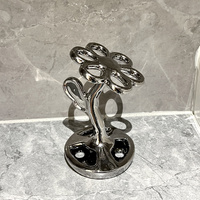 Silver Gray Creative Ceramic Toothbrush Holder - Makeup Brush &amp; Eyebrow Pencil Organizer for Bathroom, Stylish and Practical Toothbrush Stand
