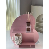 40*36*10cm Pink Acrylic Desktop Storage Organizer - Christmas Aromatherapy Display Shelf for Cosmetics, Candles, and Decorative Items