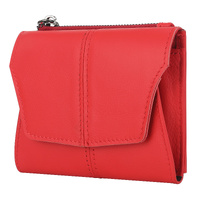 Red Genuine Leather Women&#39;s Wallet - Multifunctional Coin &amp; Card Holder, Fashionable Card Box in Top-Grade Cowhide