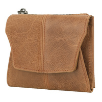 Light Brown Genuine Leather Women's Wallet - Multifunctional Coin &amp; Card Holder, Fashionable Card Box in Top-Grade Cowhide