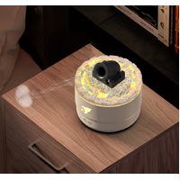 White Creative Cannon-Shaped Aromatherapy Diffuser with Colorful LED Lights, 280ml Ultrasonic Humidifier, Dual Mist Modes, Desktop Small Air Freshener
