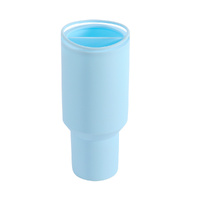 Bule 40oz Silicone Dual-Chamber Cup Separator - Food-Grade Drink Divider, Cold Drink Mug with Separate Compartments, BPA-Free Silicone Liner for Bever