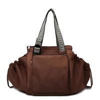 Brown Convertible Multifunctional Baby Cradle Travel Bag - Women's Backpack, Shoulder Bag, Mummy Bag with Expandable Storage