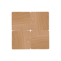 Light Yellow Natural Black Walnut Wooden Coasters, Heat-Resistant Tea Cup Pads, Puzzle-Shaped Drink Mats, Eco-Friendly Tea Accessories Set