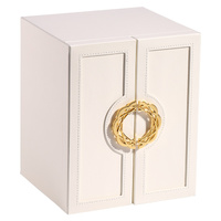 White Elegant 5-Layer Large Capacity Jewelry Storage Box with Dual Opening Doors - Perfect for Organizing Necklaces, Rings, Earrings, and More(Jewelry