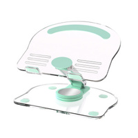 Green Acrylic Foldable Tablet and Phone Stand - 360° Rotation, Anti-Slip Design, Lightweight and Compact