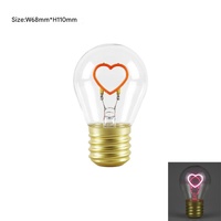 Heart Shape Portable USB Rechargeable LED Bulb - Night Light &amp; Festive Decor