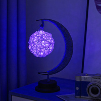 Blue Rattan ball USB model Night Light LED Decorative Light with Blue Glow, USB Powered, Perfect for Bedroom, Party &amp; Gift