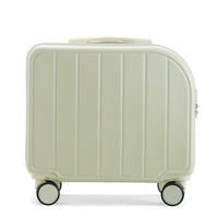 Grain White 18-Inch Lightweight Carry-On Luggage - Waterproof &amp; Anti-Theft Suitcase with Silent Universal Wheels