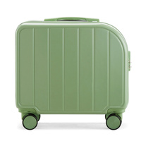 Olive Green 18-Inch Lightweight Carry-On Luggage - Waterproof &amp; Anti-Theft Suitcase with Silent Universal Wheels