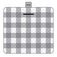 Thickened Waterproof Picnic Blanket - Portable Outdoor Beach Mat for Camping and Hiking 150*200cm(Gray plaid)
